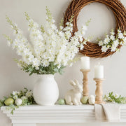 Artificial White Delphinium Stems – Set of 2