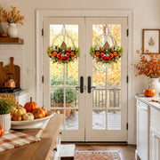 Pumpkin & Berry Fall Wreath – Farmhouse, 18in