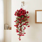 Hanging Artificial Potted Faux Eucalyptus Plants and Flowers for Modern Boho Farmhouse Bathroom Office Desk Wall Book Shelf Living Room Aesthetic Decor Indoor