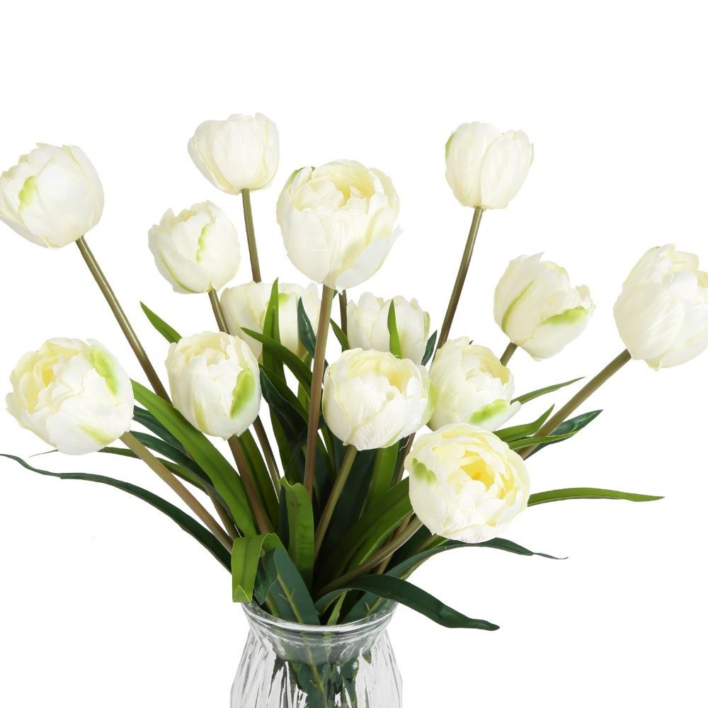 Beige artificial decoration flowers 5pcs for home wedding party centerpiece Independence Day decor