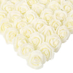 Beige artificial stemless foam rose heads 200pcs for wedding DIY party home decor