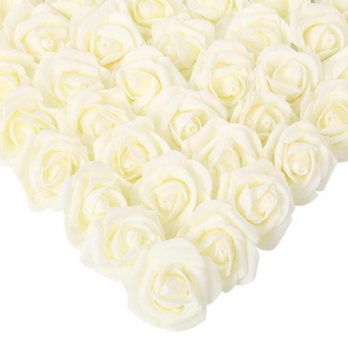 Beige artificial stemless foam rose heads 200pcs for wedding DIY party home decor