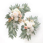 Beige faux flower swag set of 2 wedding arch floral decor ceremony reception