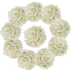 Beige artificial hydrangea flower heads 10pcs for wedding centerpiece bouquet DIY decor
