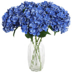Blue real touch latex hydrangea 4pcs 21 inch for wedding centerpiece home baby shower decor