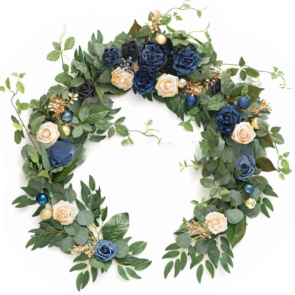 Blue artificial floral sphere centerpiece for wedding table party home display ornament decor