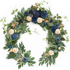 Blue artificial floral sphere centerpiece for wedding table party home display ornament decor
