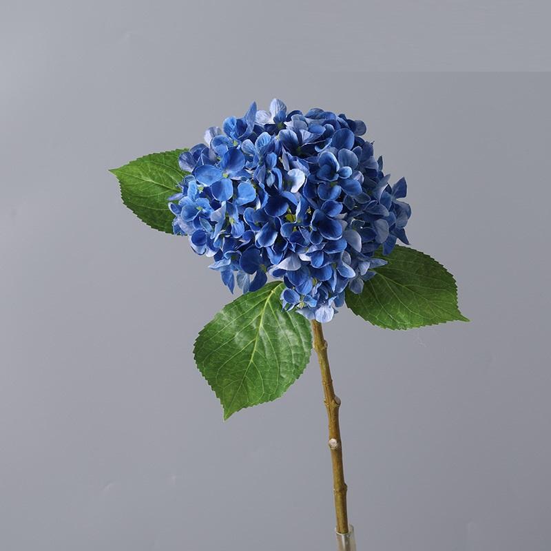 Blue 17 inch hydrangea artificial flowers 4pcs for home decor wedding party centerpiece
