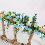 Blue artificial daisy flower vine garland 6.9ft wedding arch party indoor outdoor decor
