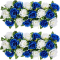 Blue artificial long rose flower centerpiece 2pcs for wedding reception party dining table decor