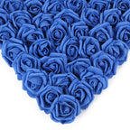 Blue artificial stemless foam rose heads 200pcs for wedding DIY party home decor