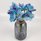 Blue artificial fake flowers bouquet for home decoration wedding decor accessories