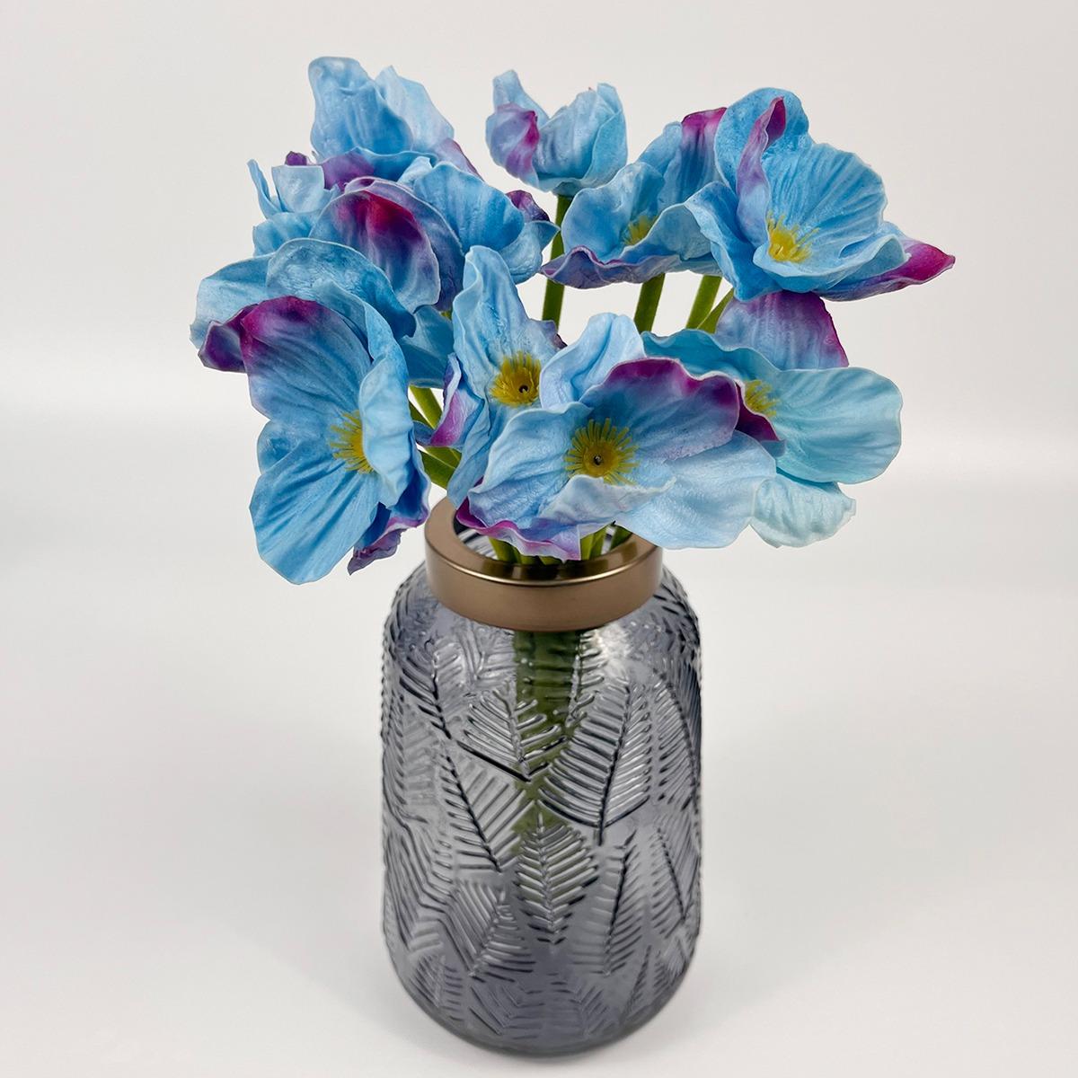Blue artificial fake flowers bouquet for home decoration wedding decor accessories