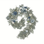 Blue artificial silk flower garland for wedding table runner arch wreath chair back decor