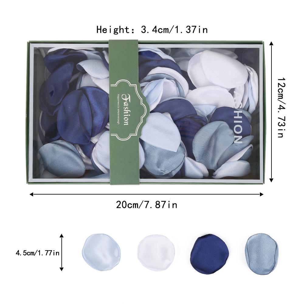 Blue faux flower petals for wedding aisle flower girl basket table scatter party decor