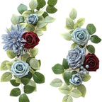 Blue rustic artificial flowers for wedding arch welcome sign birthday anniversary ceremony decor