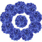 Blue artificial hydrangea flower heads 10pcs for wedding centerpiece bouquet DIY decor