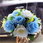Blue artificial flower ball centerpiece 2pcs for wedding table party backdrop home decor