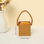 Brown kraft paper succulent gift box with handles for wedding party baby shower and graduation favors
