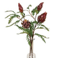 Burgundy artificial King Protea flowers 2pcs 31 inch stem for wedding centerpiece home garden decor