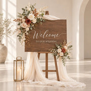 Burnt Orange Boho Arch Swag with Artificial Flowers – Set of 2