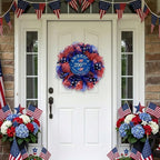 16" patriotic wreath for front door arranged for 250th 4th of july by IPOPU