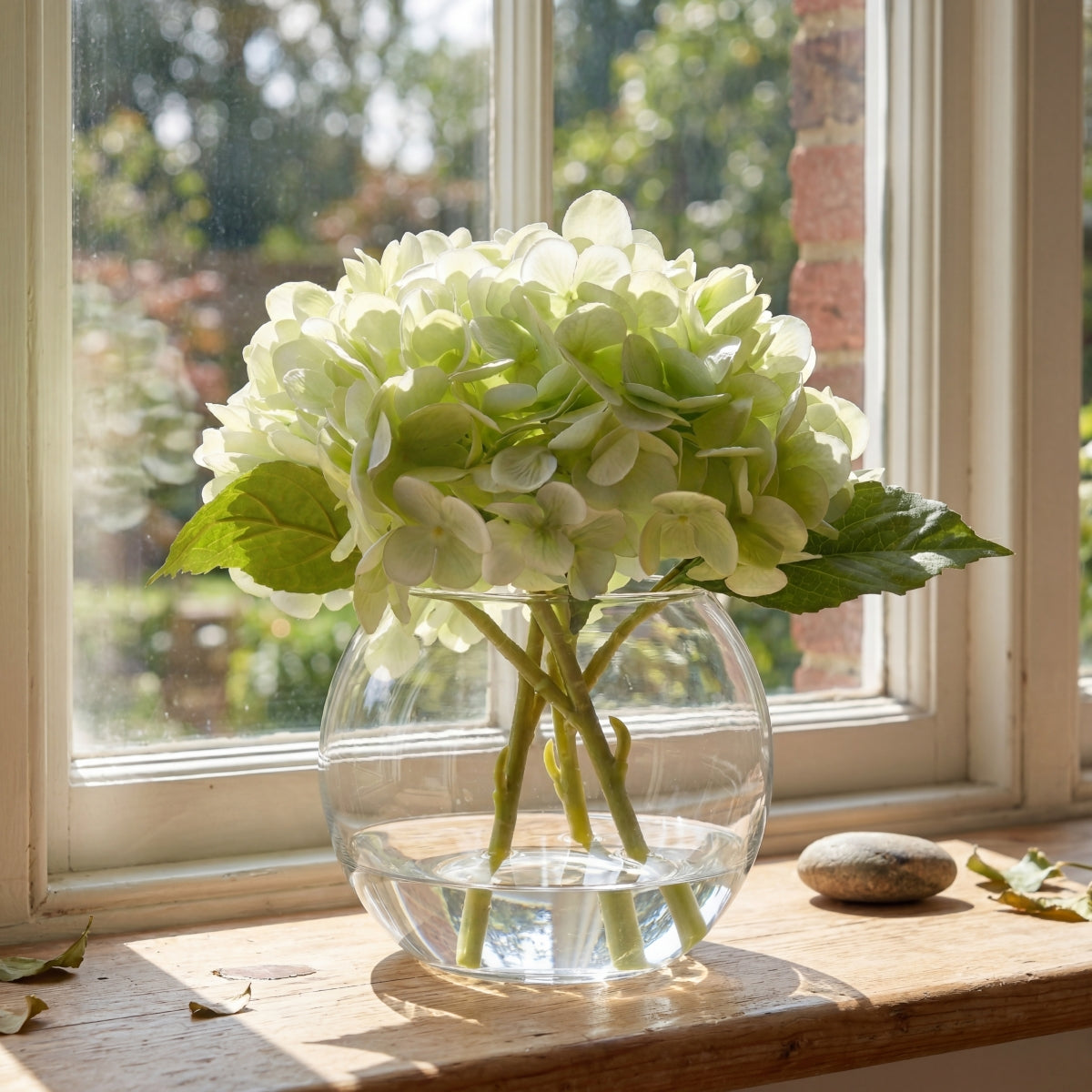 Artificial Hydrangea Flowers in Vase | Premium Faux Hydrangea for Home Decor Coffee Table Wedding DIY