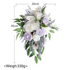 Calla lily artificial bridal wedding bouquet vintage floral for bride bridesmaid