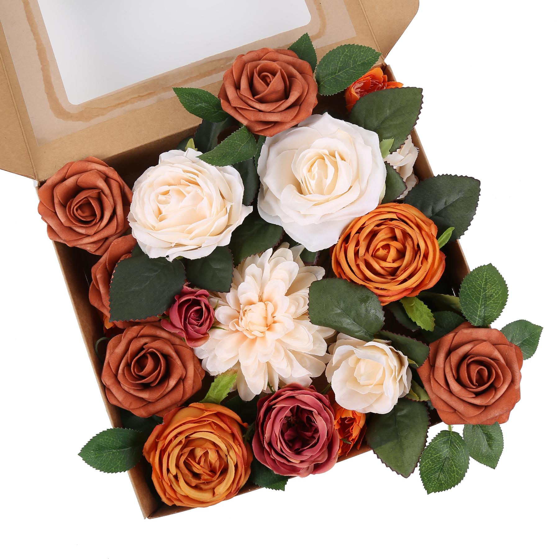 Champagne artificial rose heads bulk for wedding centerpiece bouquet home decor DIY