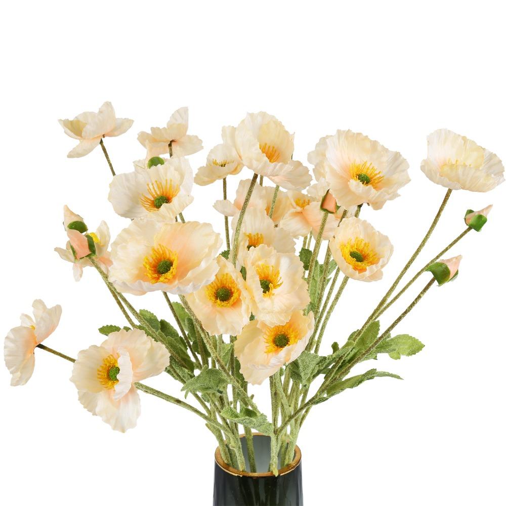 Champagne handmade artificial faux blooms 10pcs for home wedding holiday DIY decor