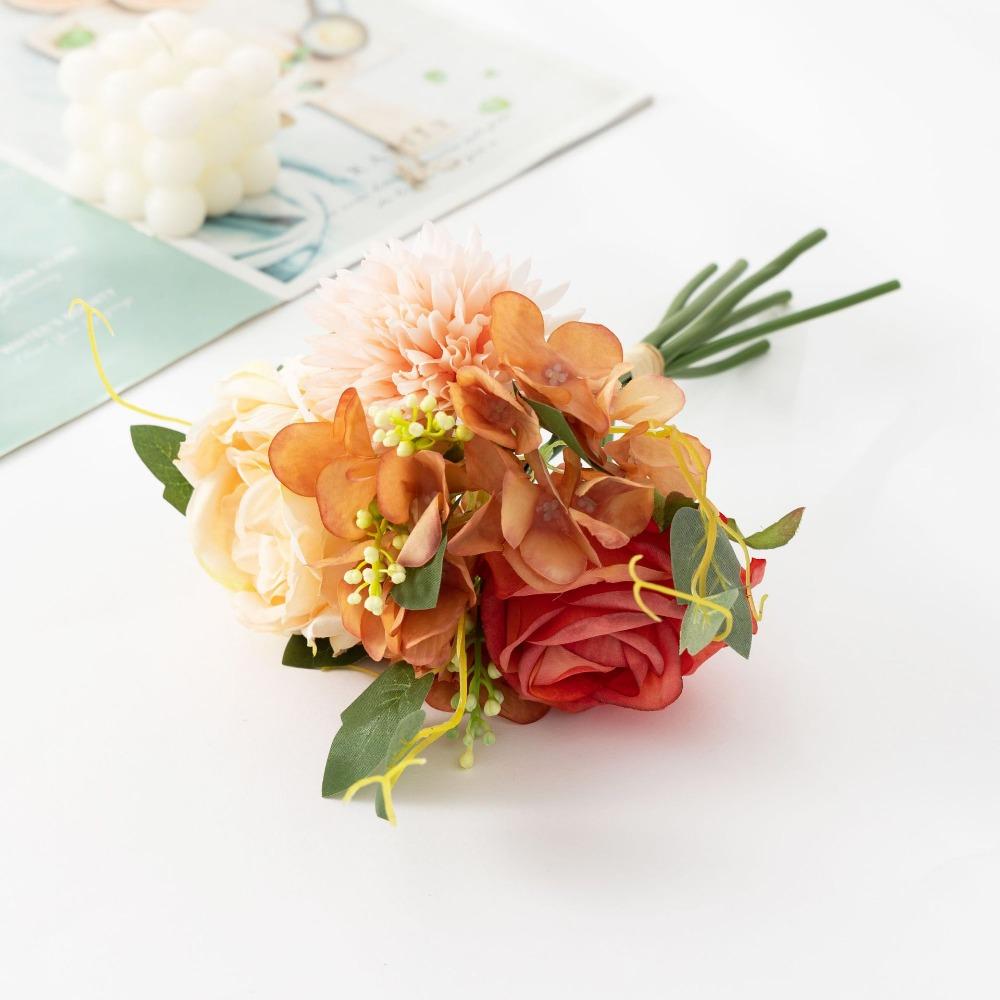 Champagne artificial flowers 2 bouquets set for DIY wedding party home decor baby shower