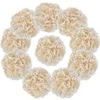 Champagne artificial hydrangea flower heads 10pcs for wedding centerpiece party decor