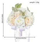 Champagne artificial wedding bouquet for bride bridesmaids bridal bouquet silk flowers wedding decor