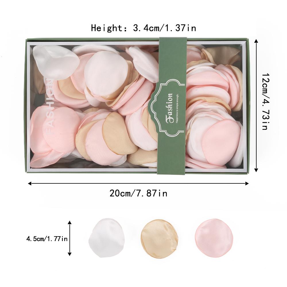 Champagne faux flower petals for wedding aisle flower girl basket bridal shower decor