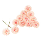 Champagne artificial chrysanthemum ball flowers 6pcs for wedding centerpiece party decor