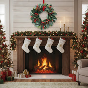 Christmas Floral Swag with Berries and Ribbon Bows – 27.56 in