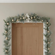 Christmas Poinsettia Swag – 27.6in
