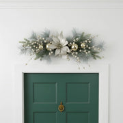 Christmas Poinsettia Swag – 27.6in