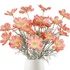 Coral artificial cosmos wildflowers 6pcs 24 inch for wedding party home kitchen decoration