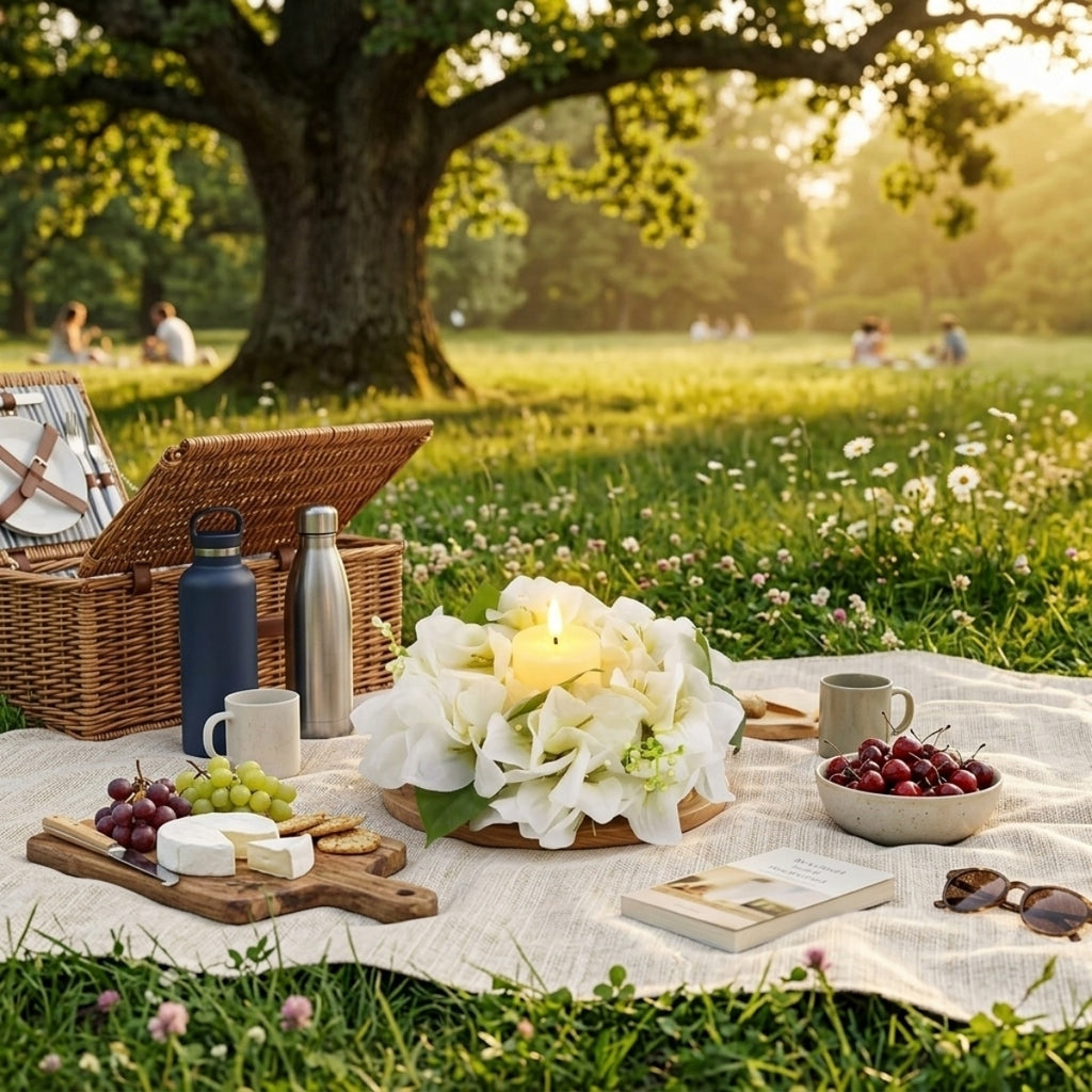 Floral Candle Wreath Rings | Artificial Bougainvillea Candle Rings for Wedding Table Centerpiece Home Decor