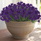 Artificial Pansy Flowers Outdoor Spring Flowers Pansies Wildflower UV Resistant Plants Faux Impatiens for Window Box Wedding Party Outside Garden Porch Decor