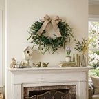 Olive Wreath, 15.7" Artificial Olive Floral Teardrop Faux Green Olive Garland Fake Olive Easter Holiday with Bow Realistic Olive Home Wedding Arch Party Home Wall Garden Decorations