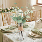 Artificial Eucalyptus Stems in Glass Vase with Faux Water | Faux Greenery for Bathroom Desk Shelf Coffee Table Decor