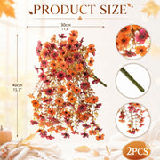 Artificial Fall Mum Hanging Bush – Set of 2, 30x40cm