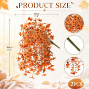 Artificial Fall Mum Hanging Bush – Set of 2, 30x40cm