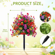 Artificial Mixed Petunia Flower Ball with Ground Stake – 40x56cm