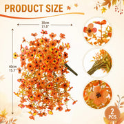 Artificial Fall Mum Hanging Bush – Set of 2, 30x40cm