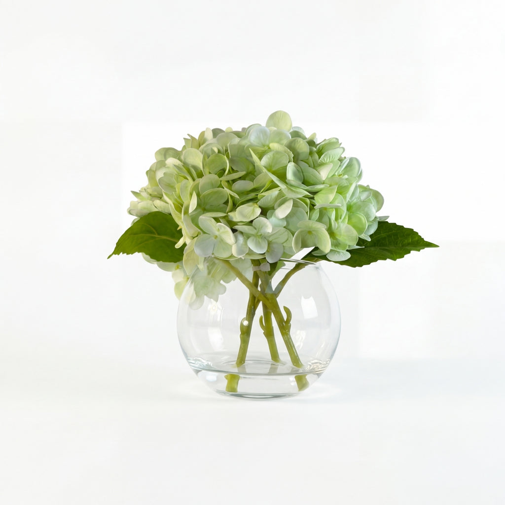 Artificial Hydrangea Flowers in Vase | Premium Faux Hydrangea for Home Decor Coffee Table Wedding DIY