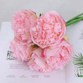 Dark pink artificial peony flowers bridal bouquet wedding centerpiece home decor