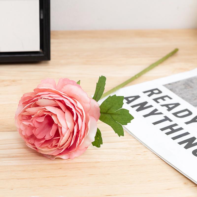 Dark pink artificial rose bouquet 10pcs wedding party Valentine's Day home decor